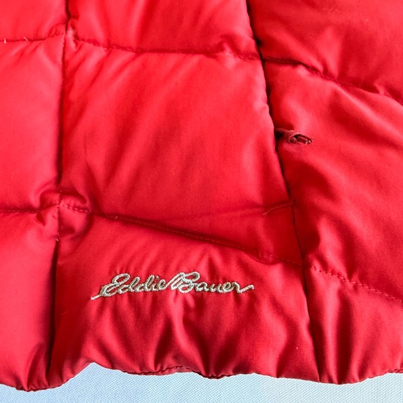 Eddie Bauer EB650 Women’s Deep Red Puffer Vest Grey Interior Size XXL - Picture 3 of 9